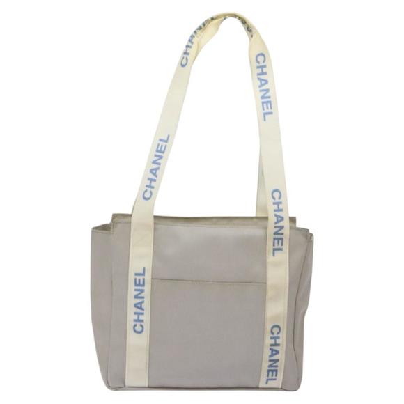 Chanel Grey Canvas tote - Picture 1 of 10